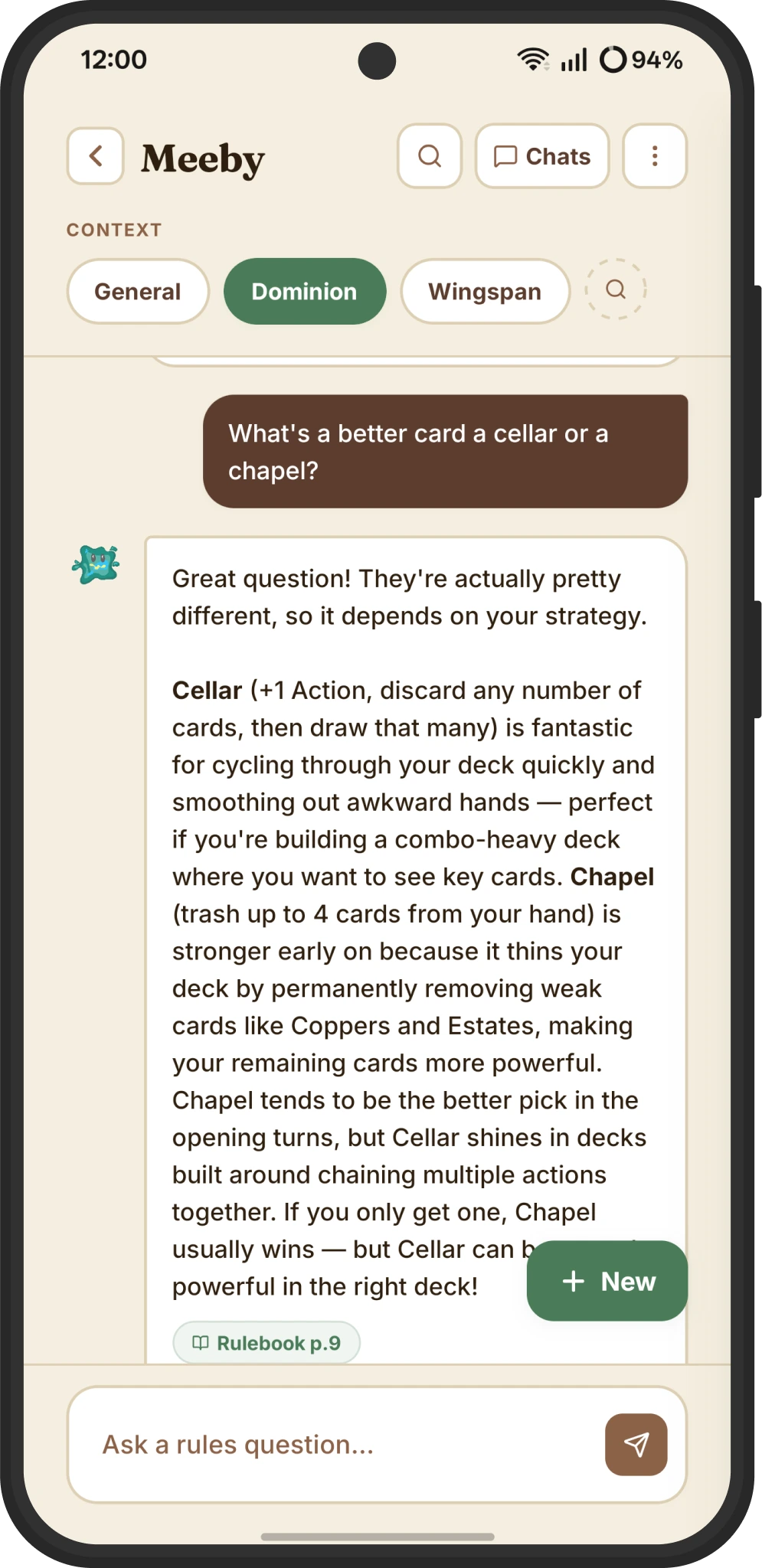 Meeby AI rules chat