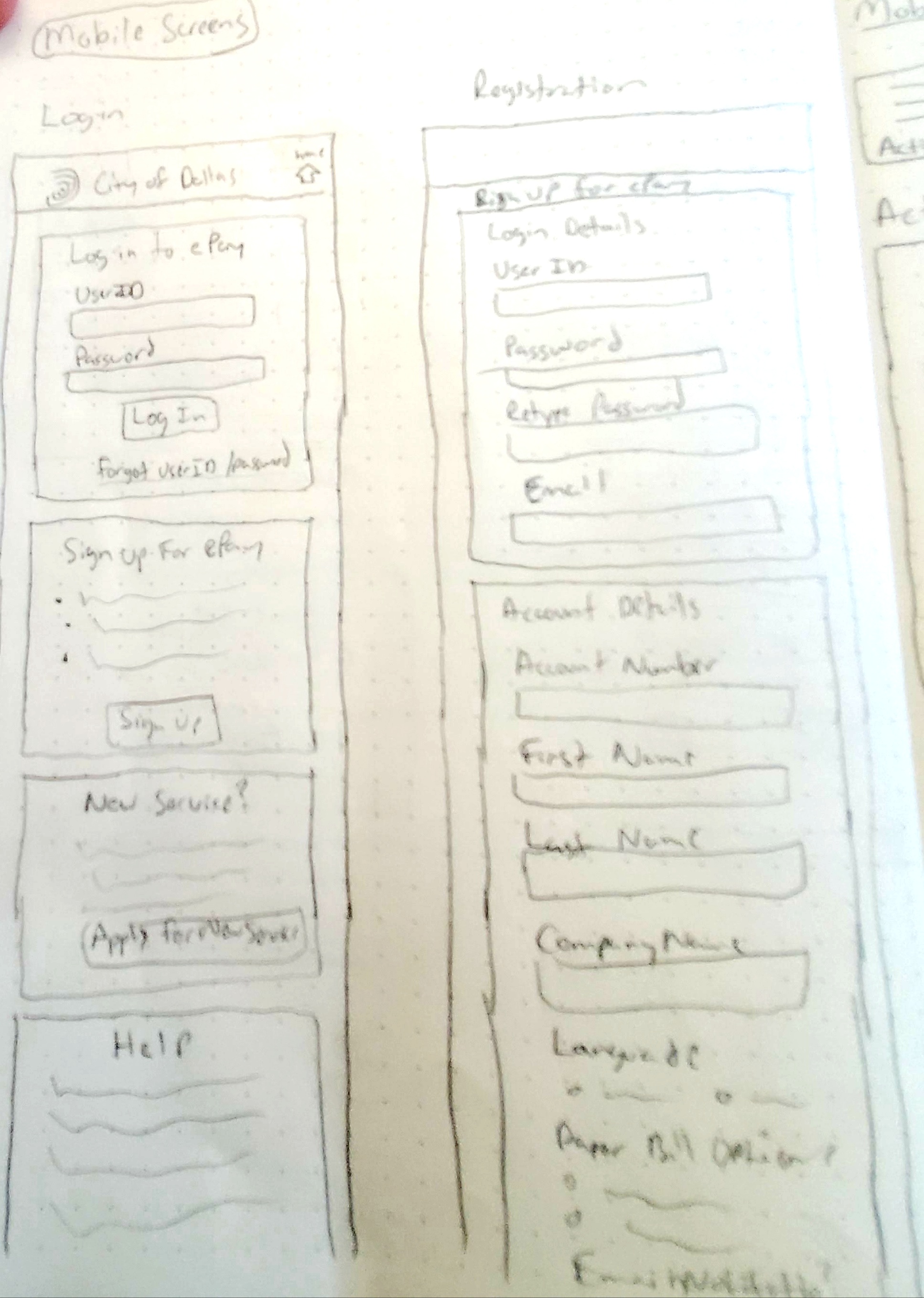 mobile wireframe