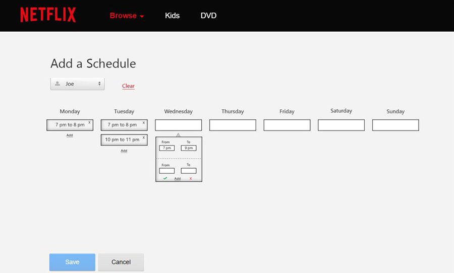 final prototype schedules screen
